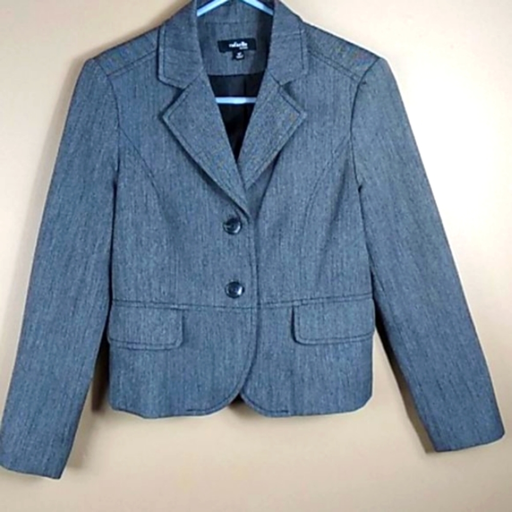 Rafaella Gray Button Blazer - 6P